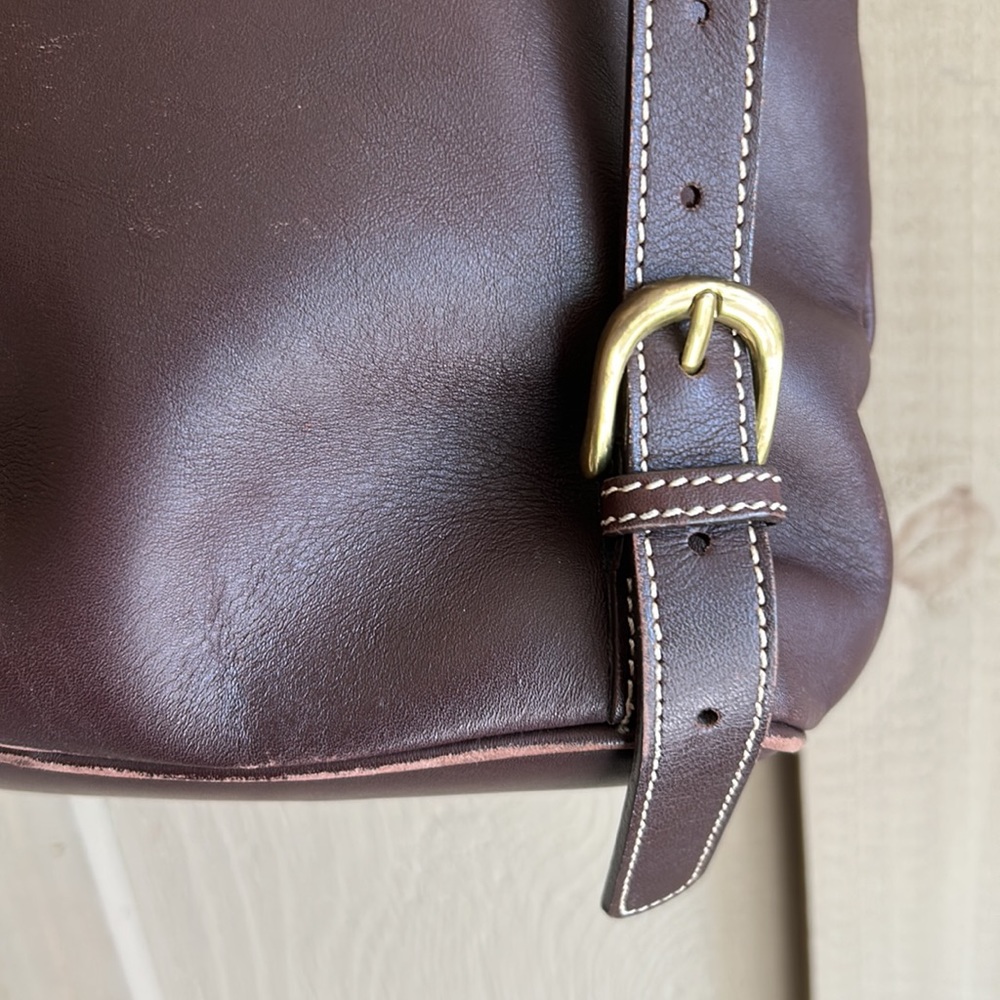 L.L. Bean Dark Brown Leather Backpack - Picture 9 of 15